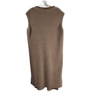 J.O.A. Tan Ribbed Knit Midi Sweaterknit Dress NWT